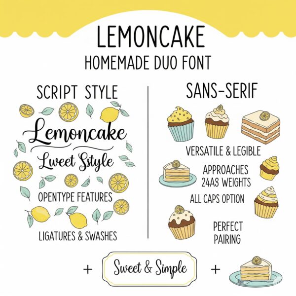 Lemoncake Homemade Duo Font!